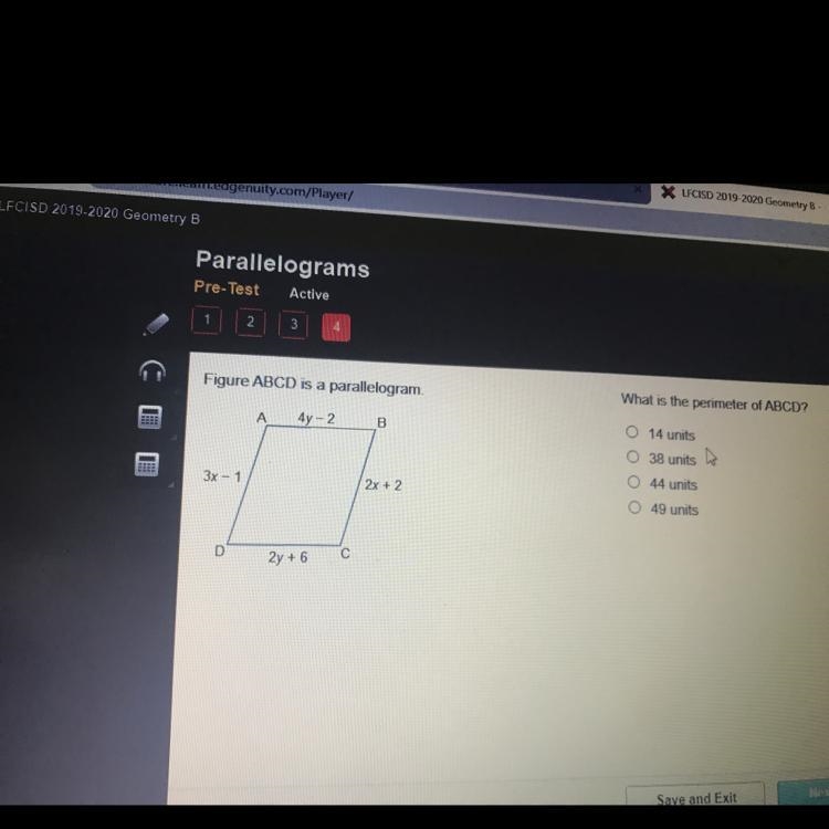 Figure ABCD is a parallelogram.What is the perimeter of ABCD-example-1