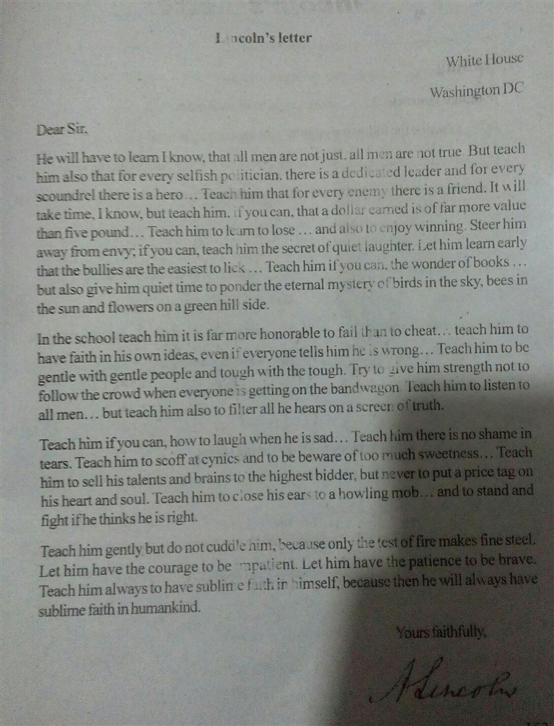 Answer the following question. who wrote the letter? Why did he write the letter? What-example-1