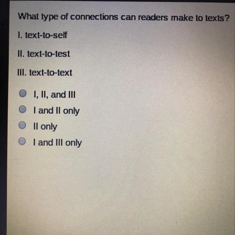 What type of connections can readers make to texts?-example-1