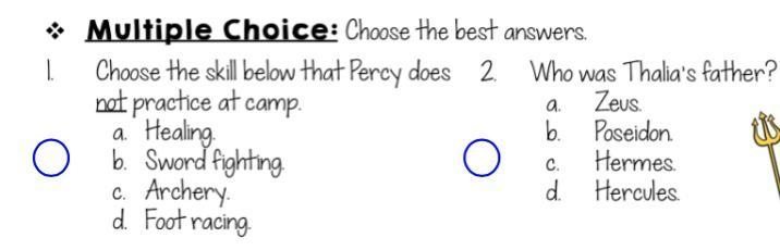 Yoo please help this is Percy Jackson lightning thief chapter 7-example-1