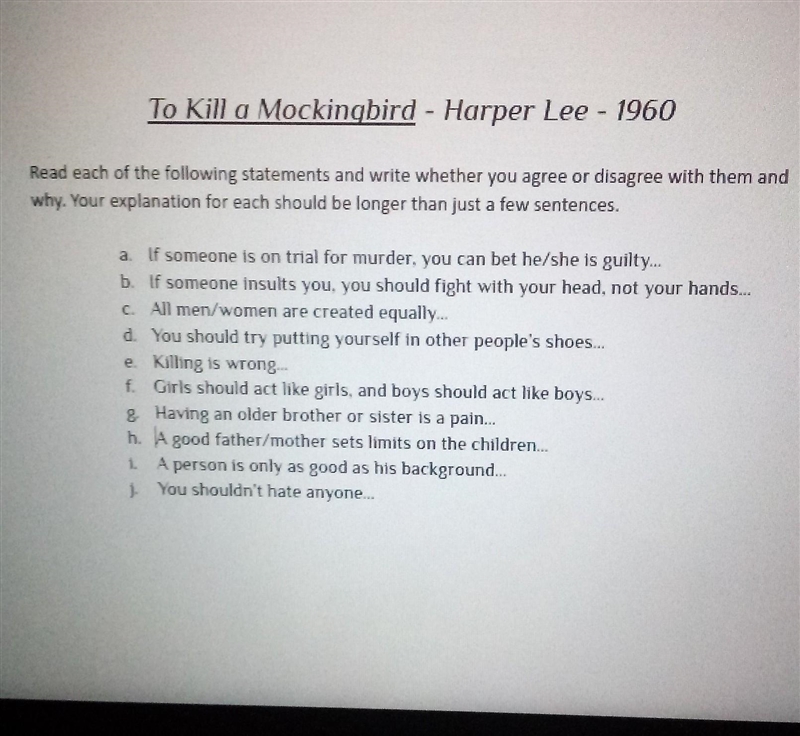 To Kill a Mockingbird ​-example-1