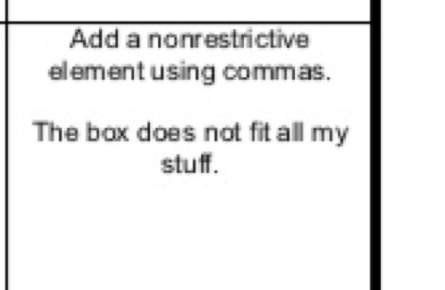 Add a nonrestrictive element using commas-example-1