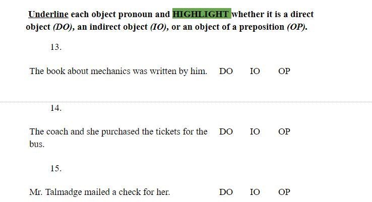 Direct Objects, Indirect objects and more-example-1