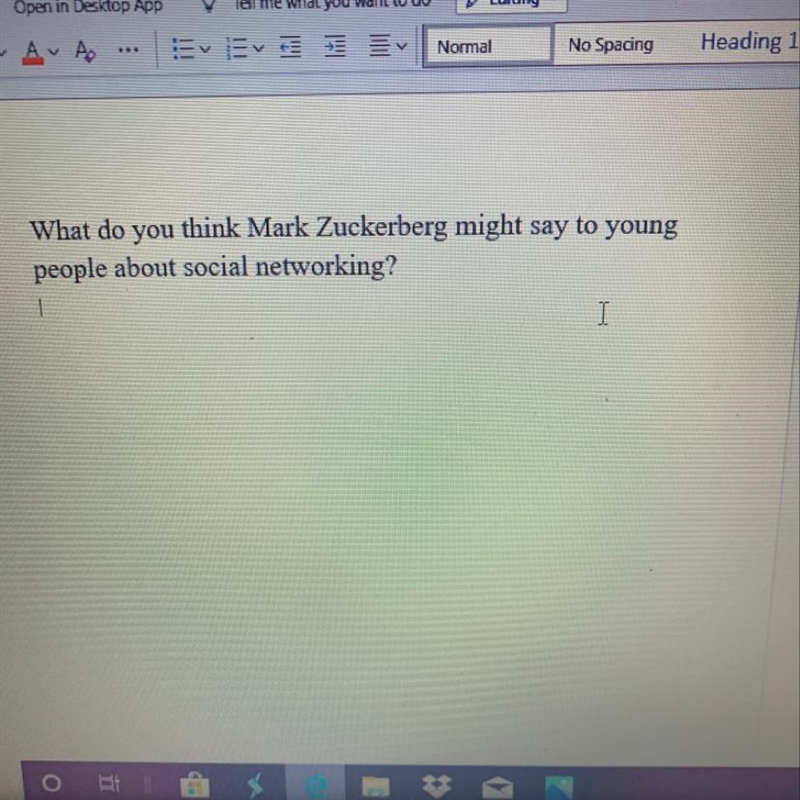 What do you think Mark Zuckerberg might say to young people about social networking-example-1