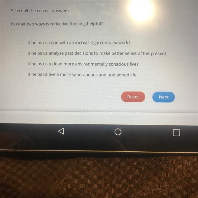 In what two ways is reflective thinking helpful?-example-1