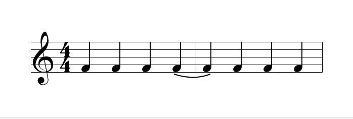 In the following example the F should be played A. 8 times B. 6 times C. 7 times-example-1