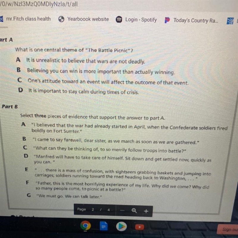 Select three pieces of evidence that support the answer to Part A-example-1