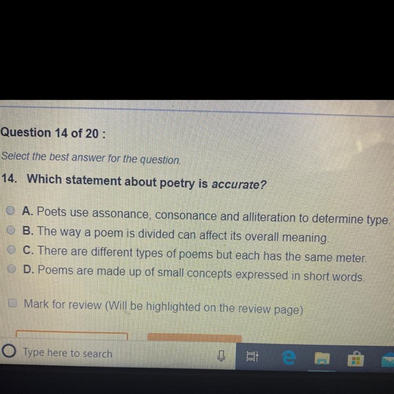 Which statement about poetry is accurate ?-example-1