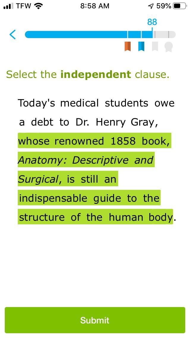 Tell me which highlighted sentence is independent-example-2