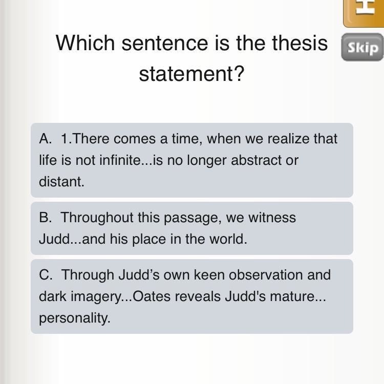 Which sentence is the thesis statement?-example-1