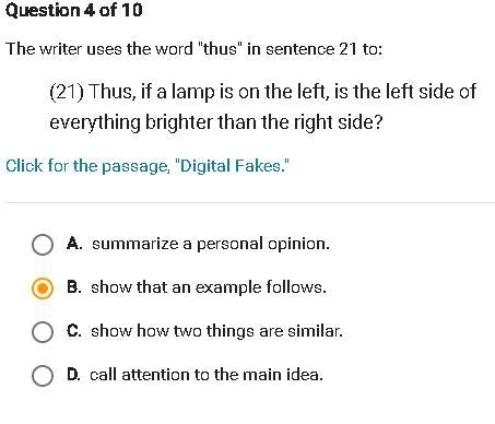 (21) Thus, if a lamp is on the left, is the left side of everything brighter than-example-1