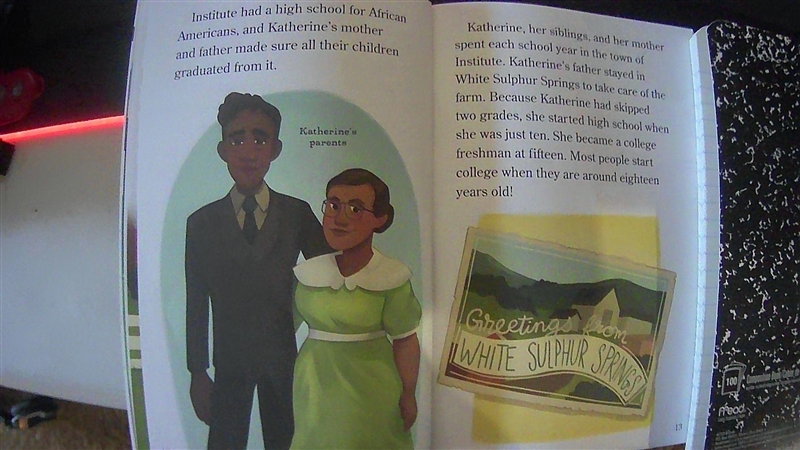 Item 1 Question 1 Refer to You Should Meet Katherine Johnson for a complete version-example-4