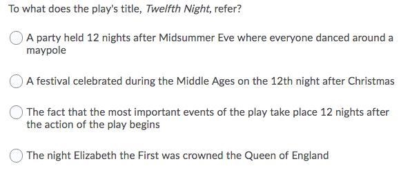 To what does the plays title, the twelve night refer?-example-1