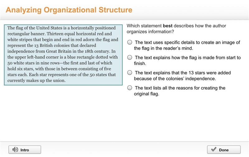 Which statement best describes how the author organizes information?-example-1