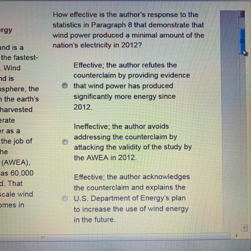 How effective is the author's response to the statistics in Paragraph 8 that demonstrate-example-1