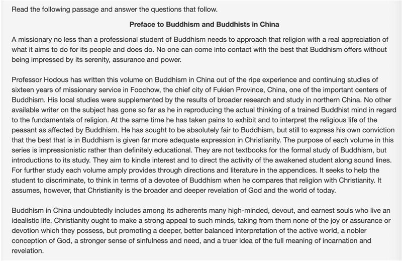 The author mentions Professor Hodous's 16 years of missionary service in China primarily-example-1