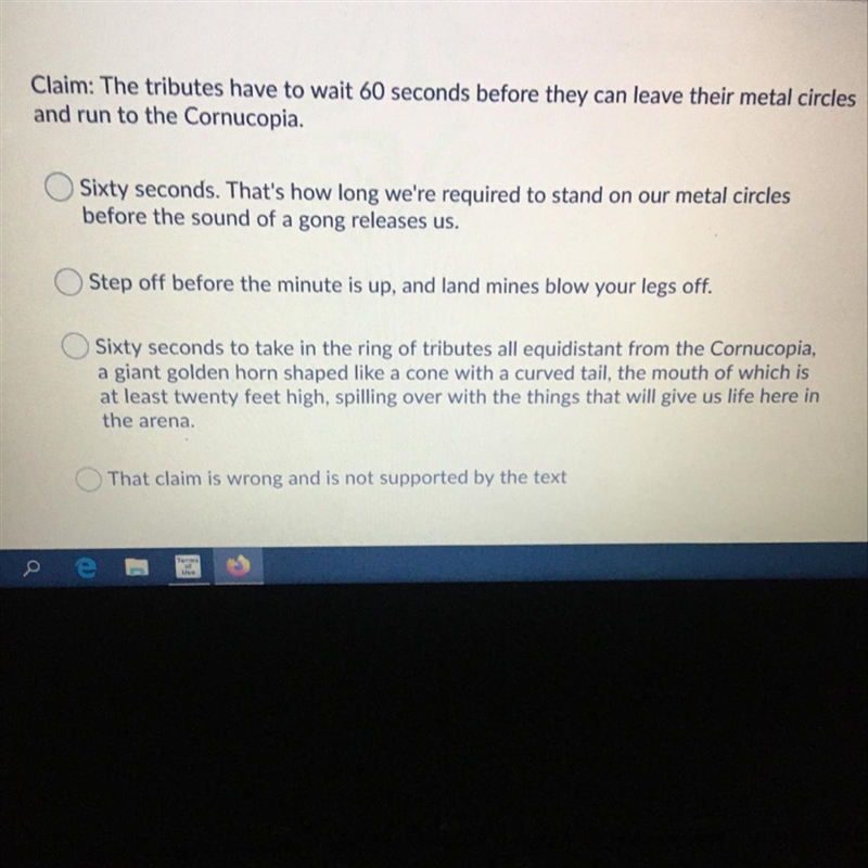 Please help 20 points Read the passage below. Sixty seconds. That's how long we're-example-1