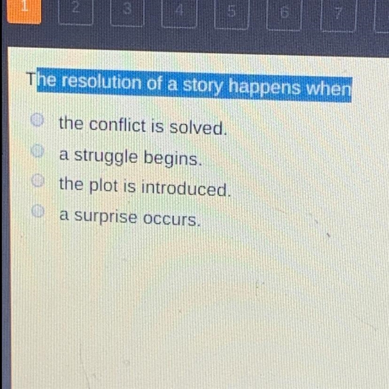 When did the Did the resolution of the story happens-example-1