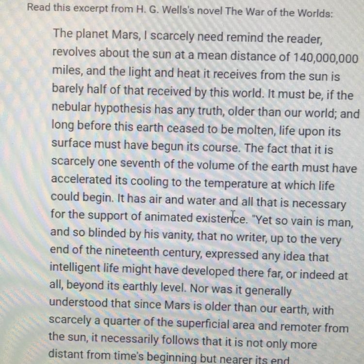 In general, readers today have a better understanding of science than readers in 1898. How-example-1