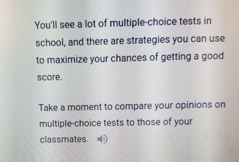 Which statement comes closest to your opinion about multiple-choice tests? O I secretly-example-1