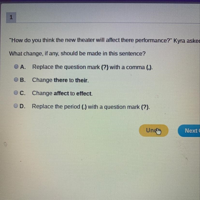 “How do you think the new theater will affect their performance?”Kyra asked-example-1