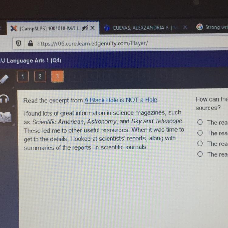 ‼️TIMED TEST‼️ How can these magazine be evaluated as credible sources? A: The reader-example-1