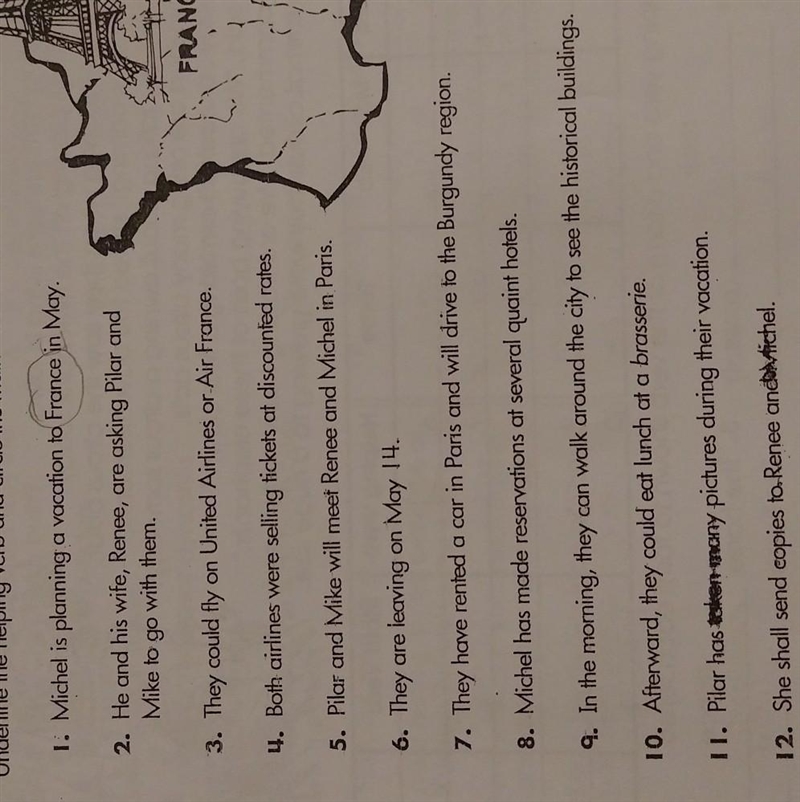 HELP PLS HURRY! underline the helping verb and circle the main verb in each sentence-example-1