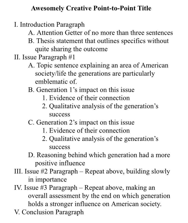 Heres an outline to what my essay is supposed to look-example-1