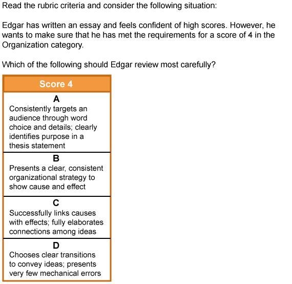 Choices: Criteria D Criterion B Criteria A Criteria C-example-1