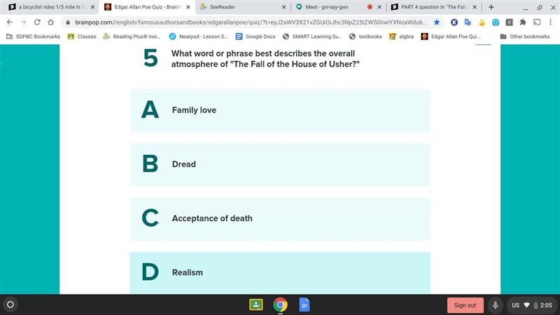 PART 5What word or phrase best describes the overall atmosphere of "The Fall-example-1