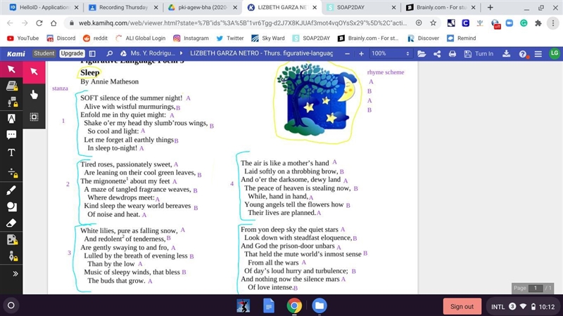 Identify two examples of simile from the poem-example-1