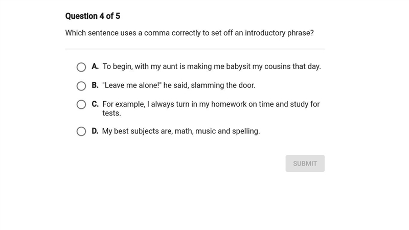 please help, i'm not sure which one is correct, b, c, and d seem to use commas correctly-example-1