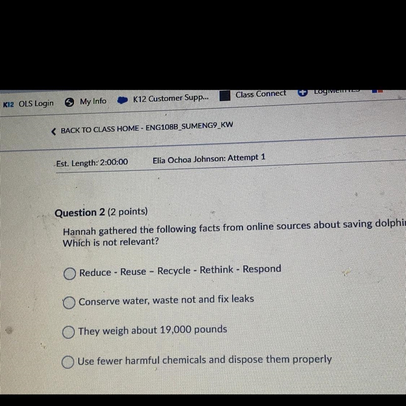 Question 2 (2 points) Hannah gathered the following facts from online sources about-example-1