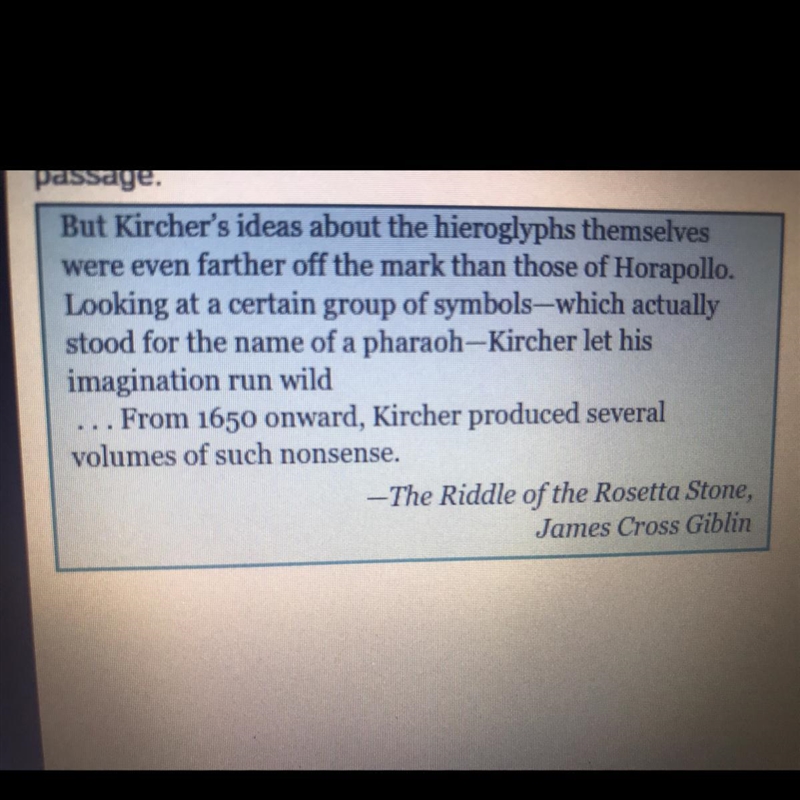 Based on the passage, what is the author's view of Kircher's ideas? His ideas were-example-1