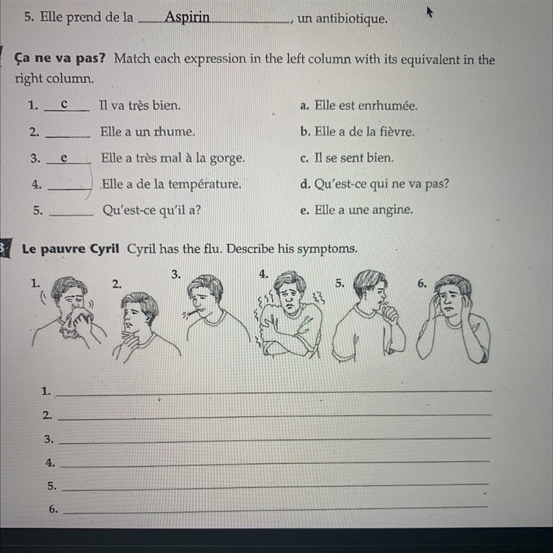 French homework due tomorrow! Help me please and thank you.-example-1