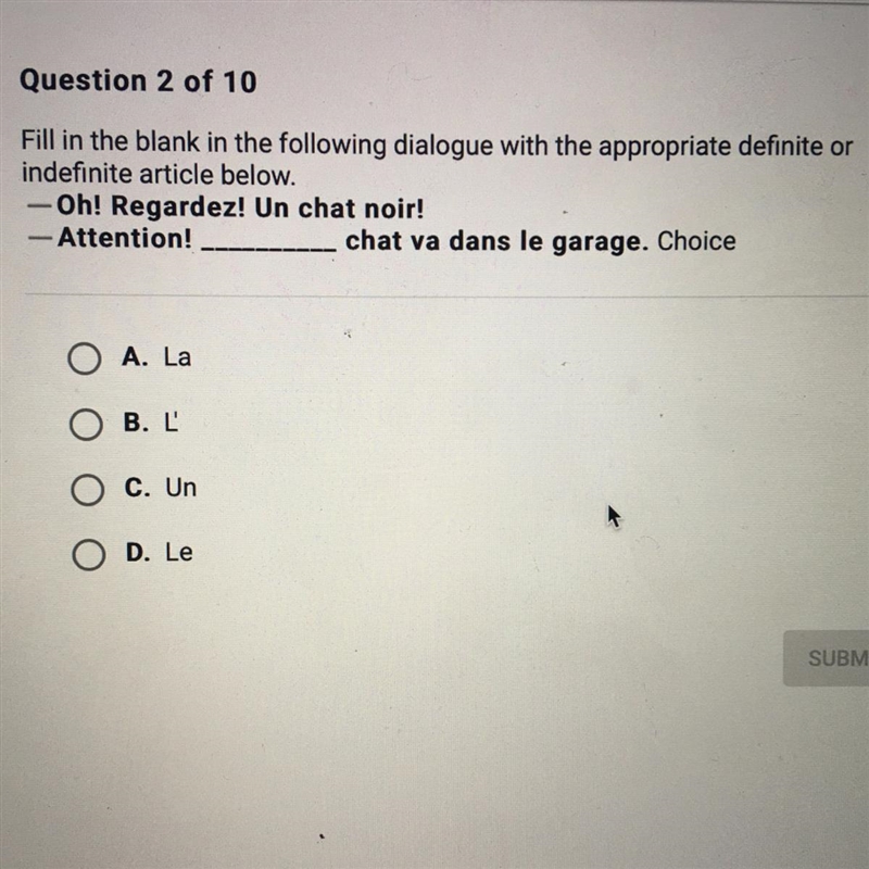 French II, help ! Fill in the blank in the following dialogue with the appropriate-example-1