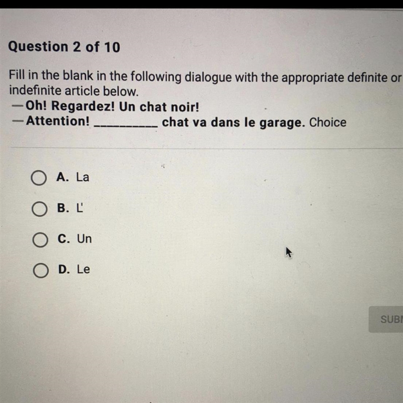 French II, help ! Fill in the blank in the following dialogue with the appropriate-example-1