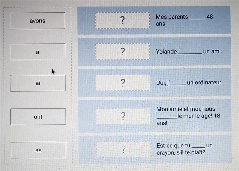 French. fill in the blanks.​-example-1