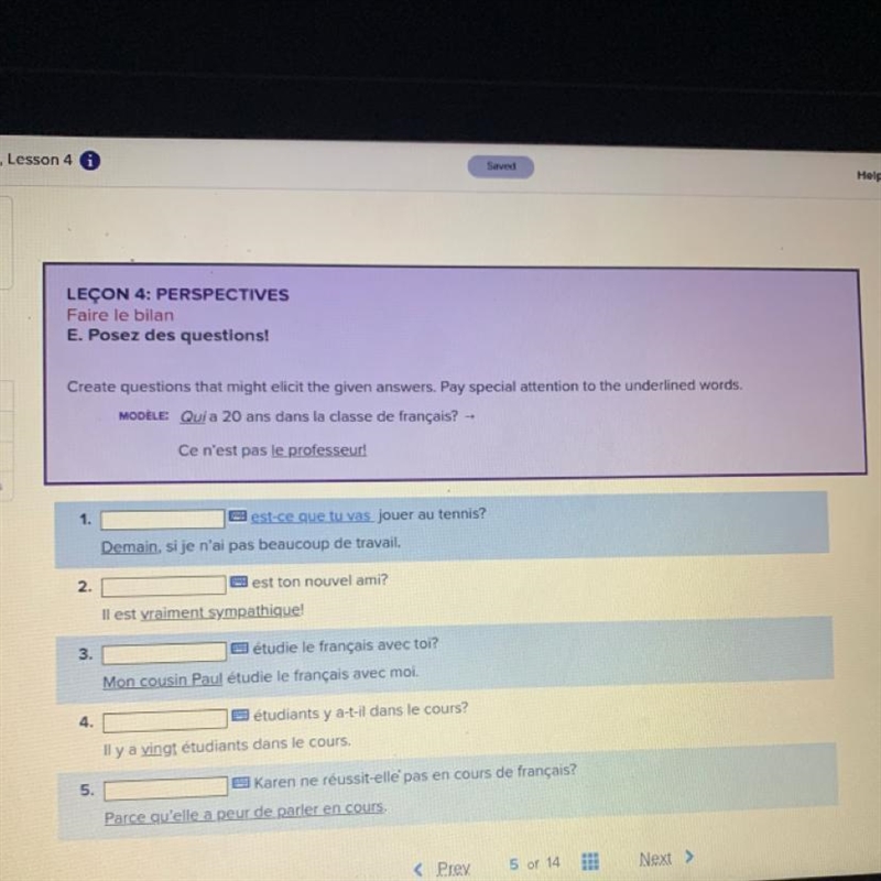 Create questions that might elicit the given answers. Pay special attention to the-example-1