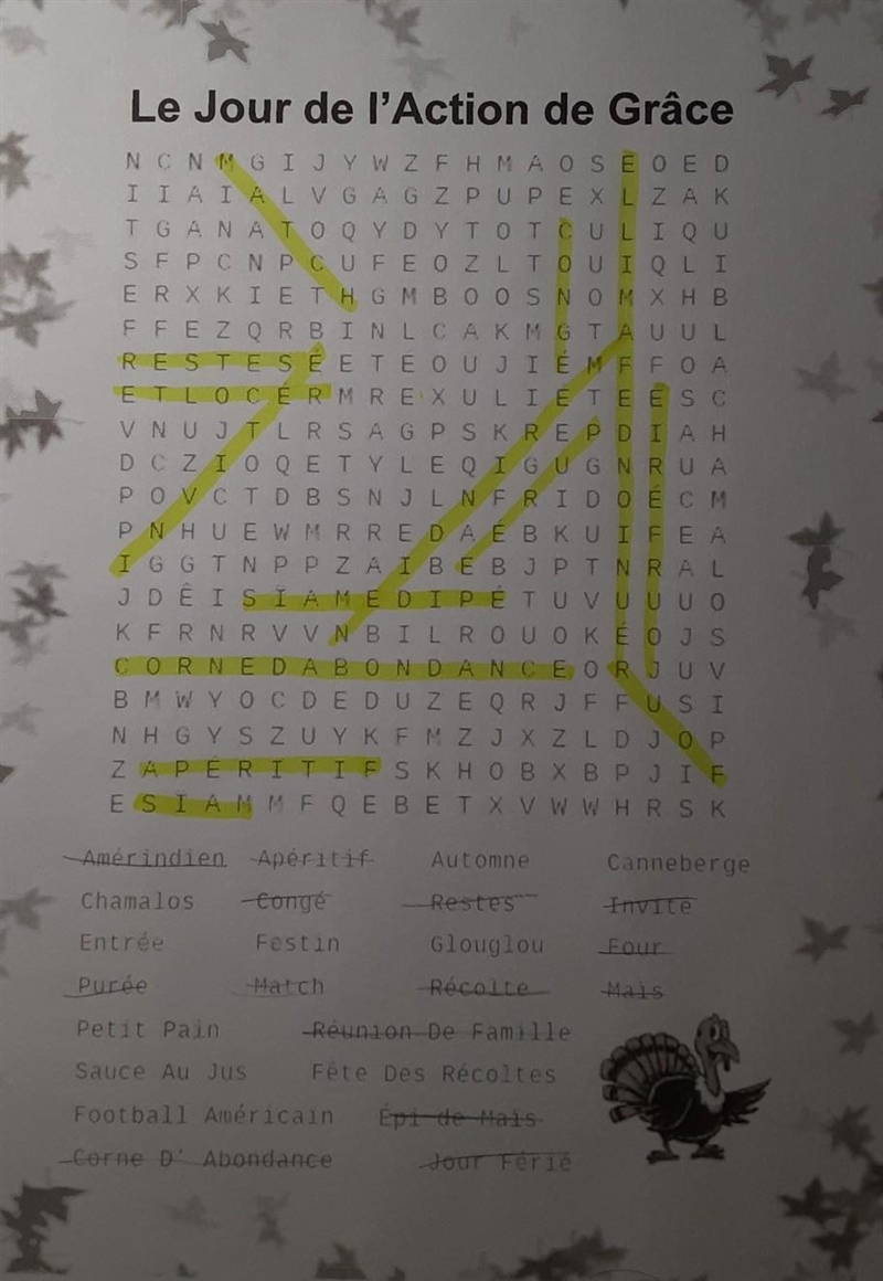 I'm doing this french thanksgiving word search.. and I found some words but not all-example-1