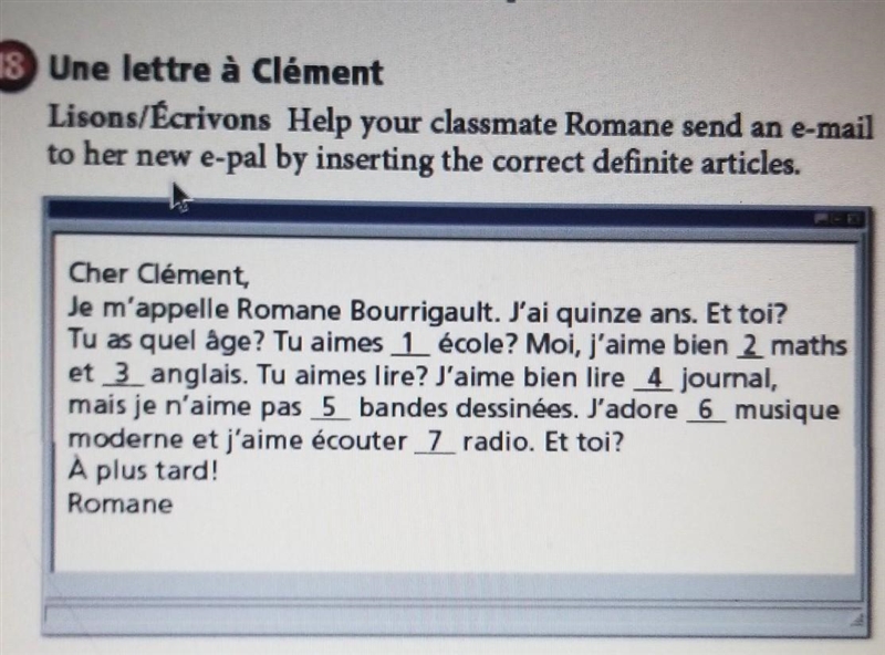 On the blanks fill them with l', le, la, les.​-example-1