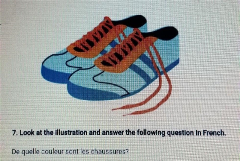 PLEASE HELP7. look at the illustration and answer the following question in French-example-1