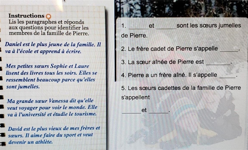 Read the paragraphs and respond to the questions to identify the members of Pierre-example-1