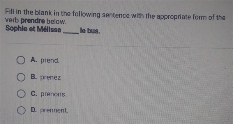 Fill in the blank in the following sentence with the appropriate form of the verb-example-1