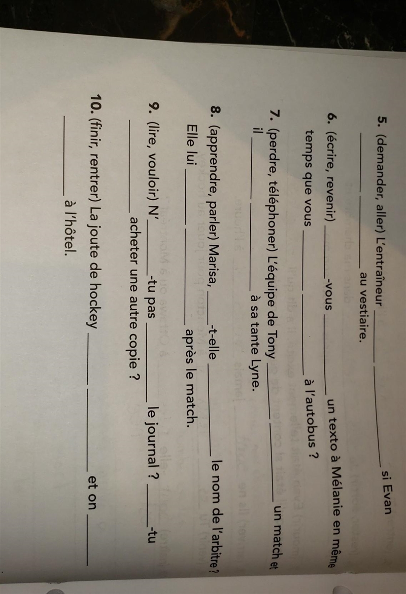 Pls help its passé composé with être and avoir​-example-1