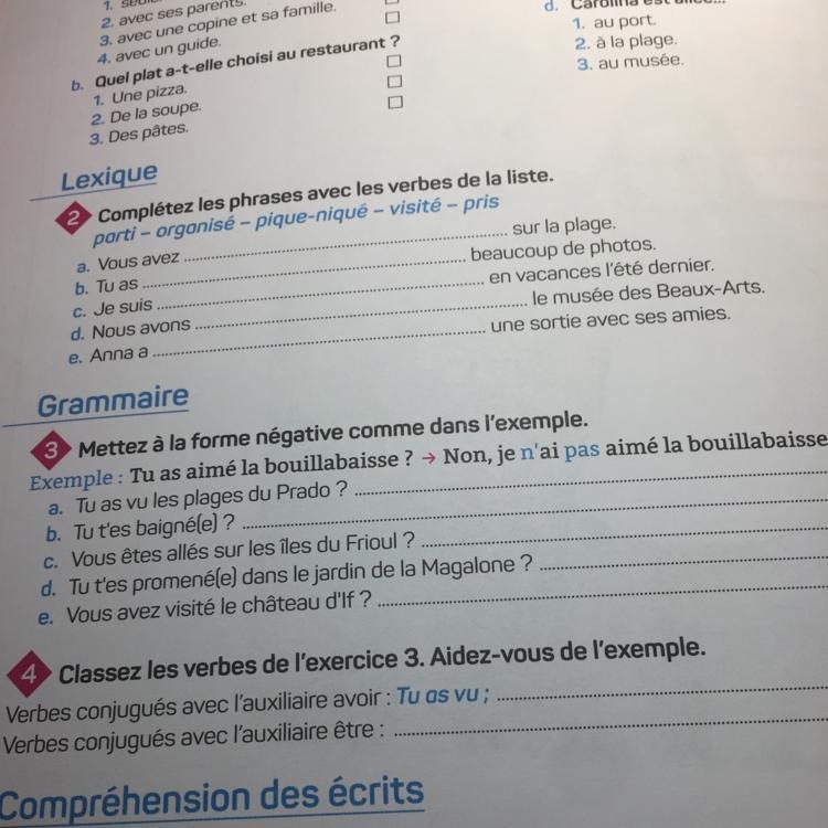 Help with number 3, French-example-1