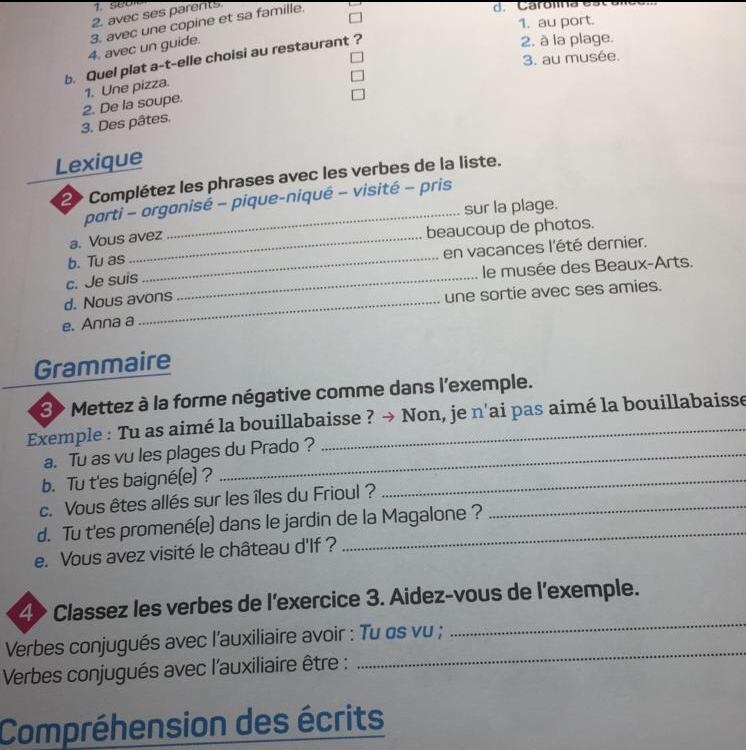 Help with number 3, French-example-1