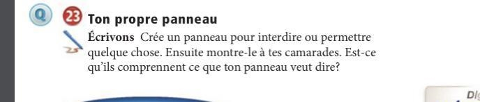 Écrivons Crée un panneau pour interdire ou permettre quelque chose. Ensuite montre-example-1