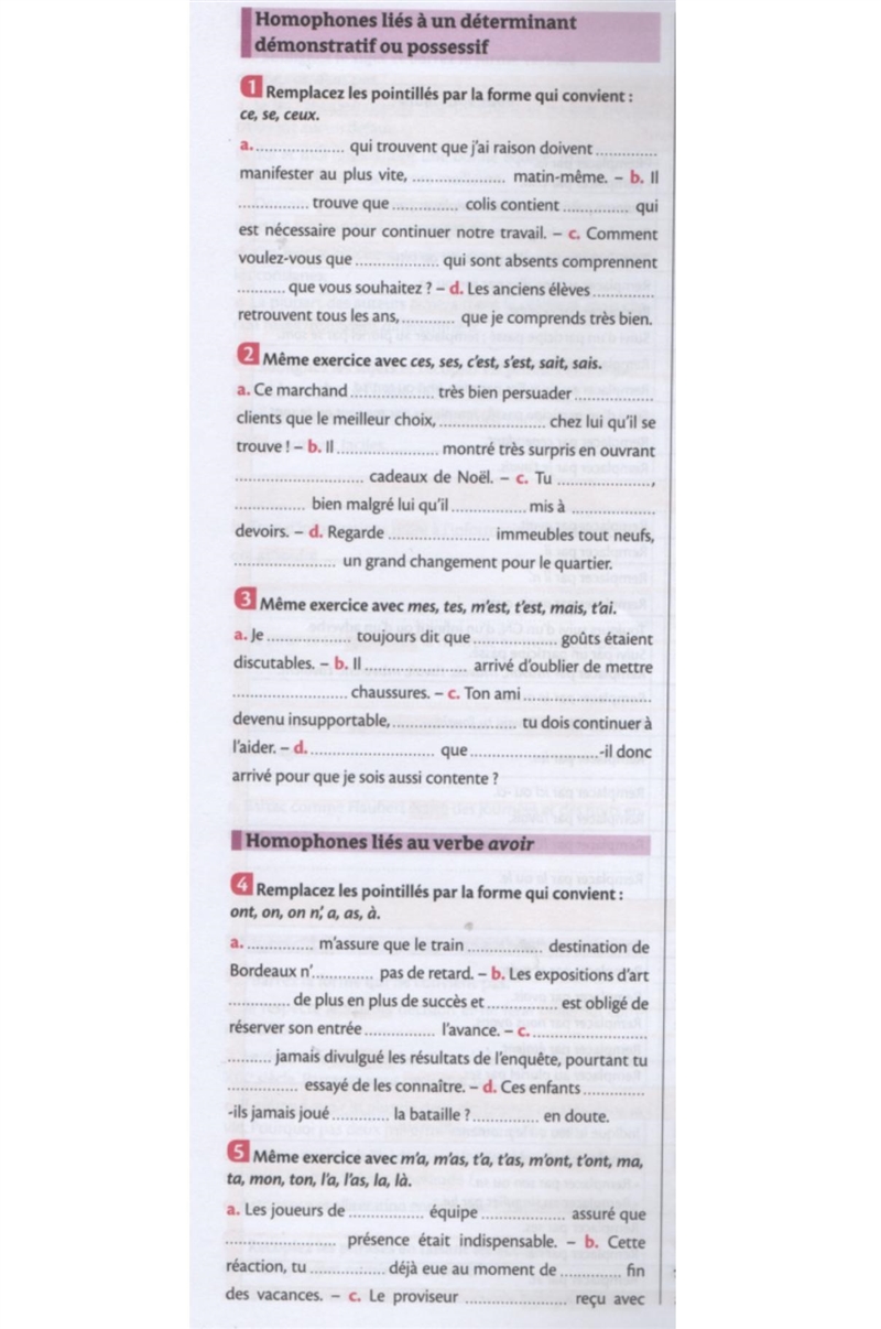 Bonsoir, quelqu’un pourrais me aider pour quelques exercices en grammaire, s’il vous-example-1