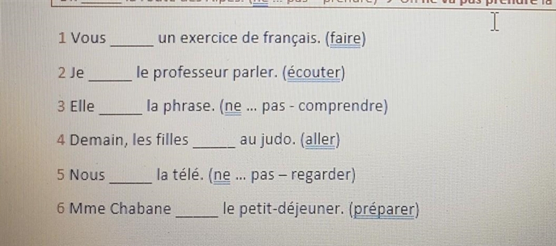 I need help pls:( i have to put These verbs in the right future form​-example-1